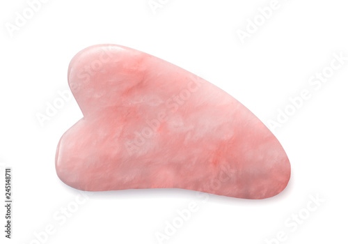 Gua Sha massage tool made of rose quartz hinese medical traditional tool Guasha made from rose quartz photo