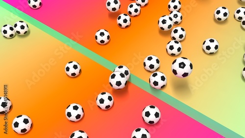football on gradient background abstract.3d rendering