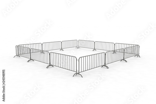 Steel Barricade 3d rendering