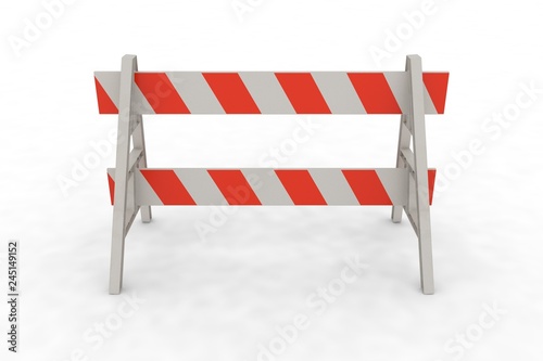 Fototapeta Naklejka Na Ścianę i Meble -  3d rendered illustration red and white  barricade