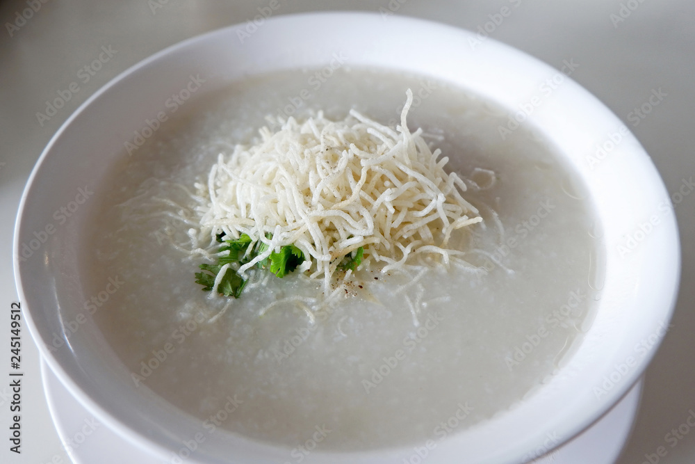 Popular Asian Breakfast - Delicious Rice Porridge (Congee) Popular Asian Breakfast - Delicious Rice Porridge (Congee)