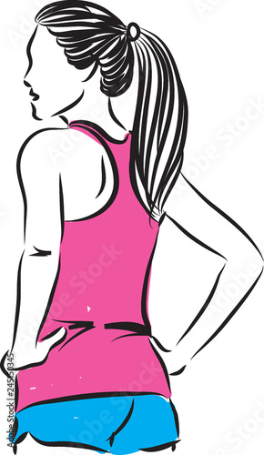 fitness woman vector 2 illustration