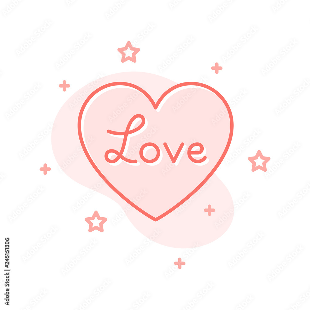 Heart love design valentine day vector concept
