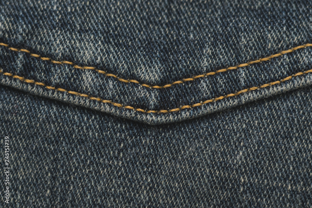seam in blue denim seam in blue denim