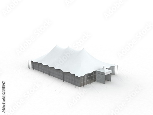 event tent 3d rendering