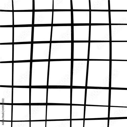 Wallpaper Mural Black and white stylized plaid cell background. Abstract geometric gingham pattern Torontodigital.ca