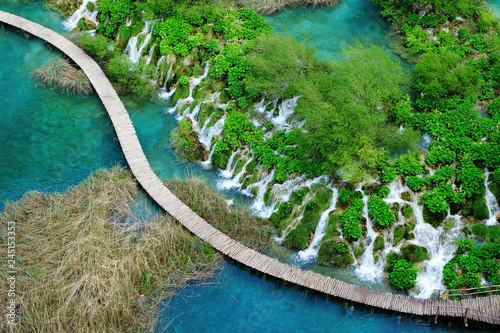 Plitvice Lakes National Park, one of the oldest and the largest national parks in Croatia.