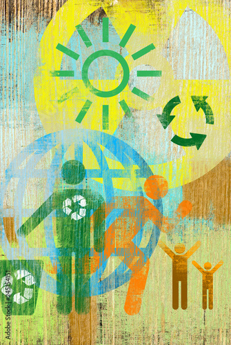 green planet, reduce reuse and recycle