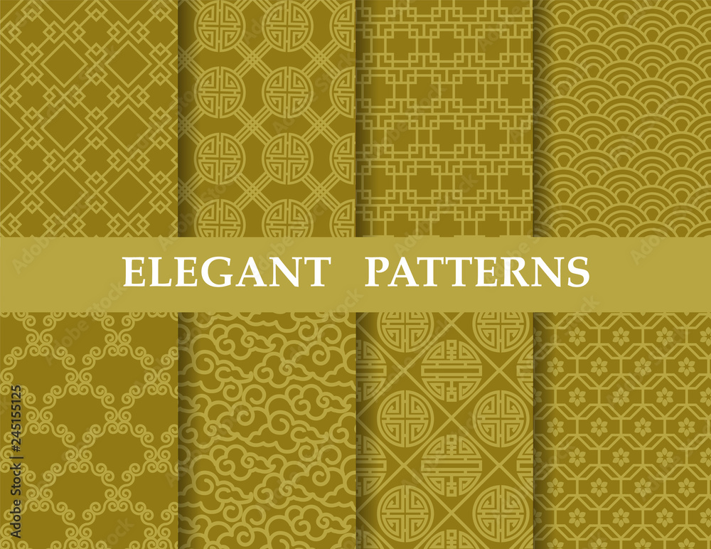 chinese texture pattern set, vector illustration chinese texture pattern set, vector illustration