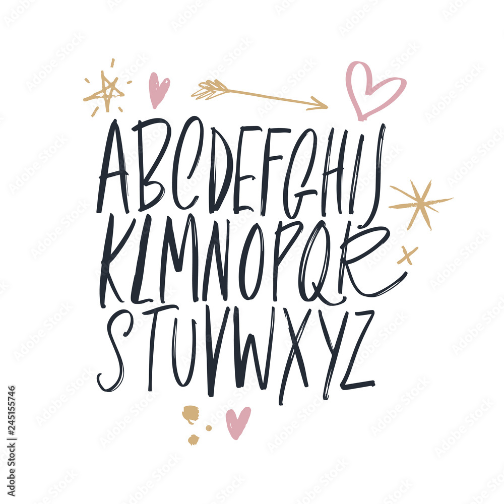 Vector funny cartoon alphabet. Letters and symbols set Vector funny cartoon alphabet. Letters and symbols set