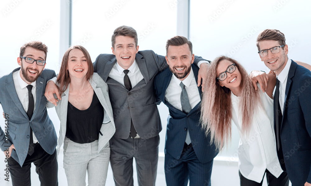 close up. successful business team standing together. close up. successful business team standing together.
