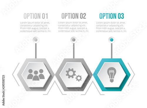Business infographic with icons. Vector