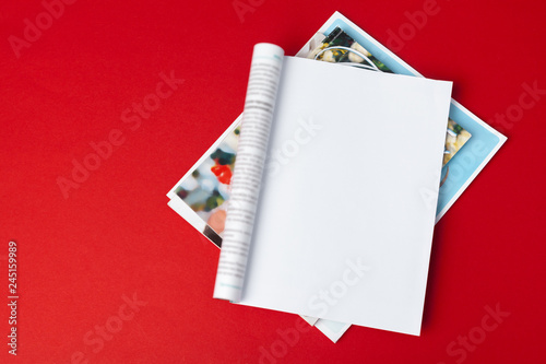 Mock-up magazine or catalog. Blank page.