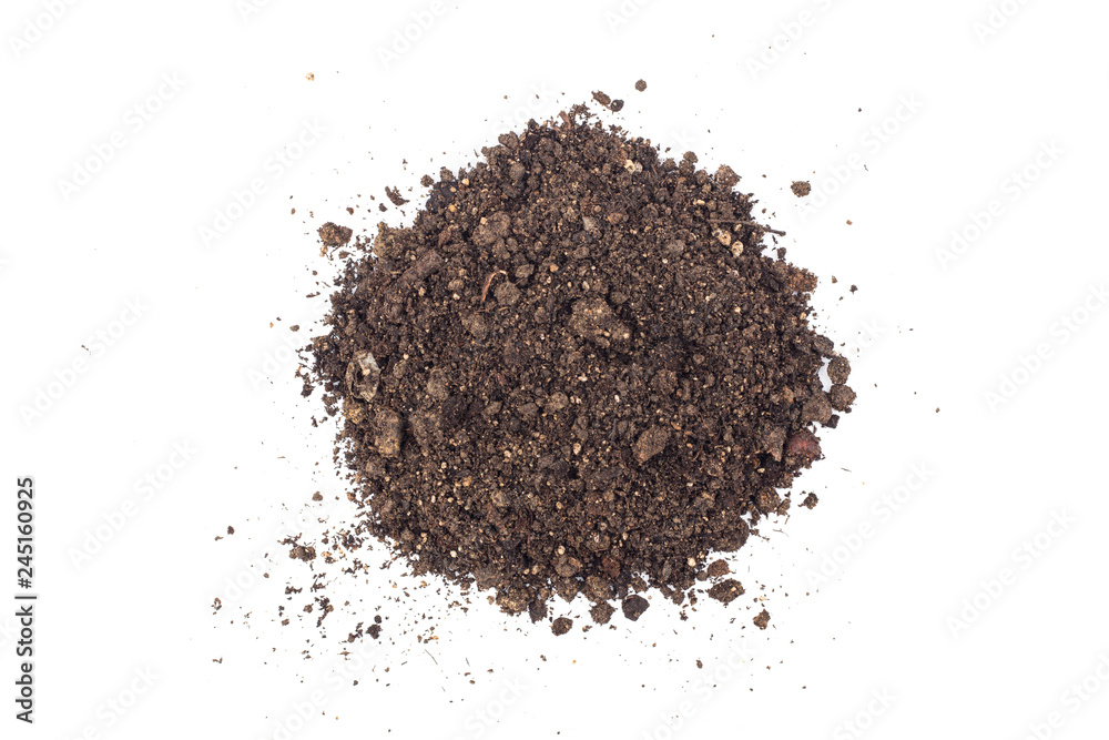 isolated soil stack on white isolated soil stack on white