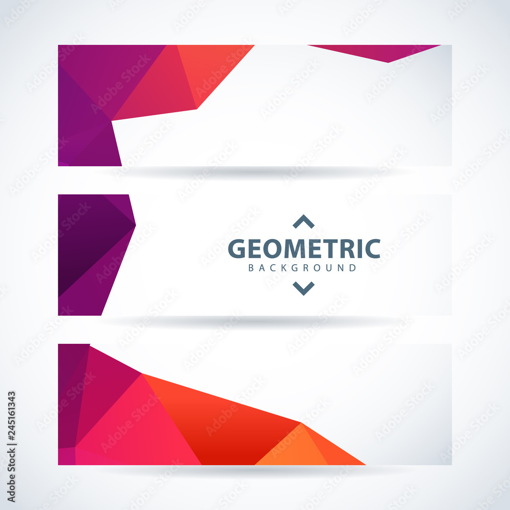Vector banners set abstract triangle background Vector banners set abstract triangle background