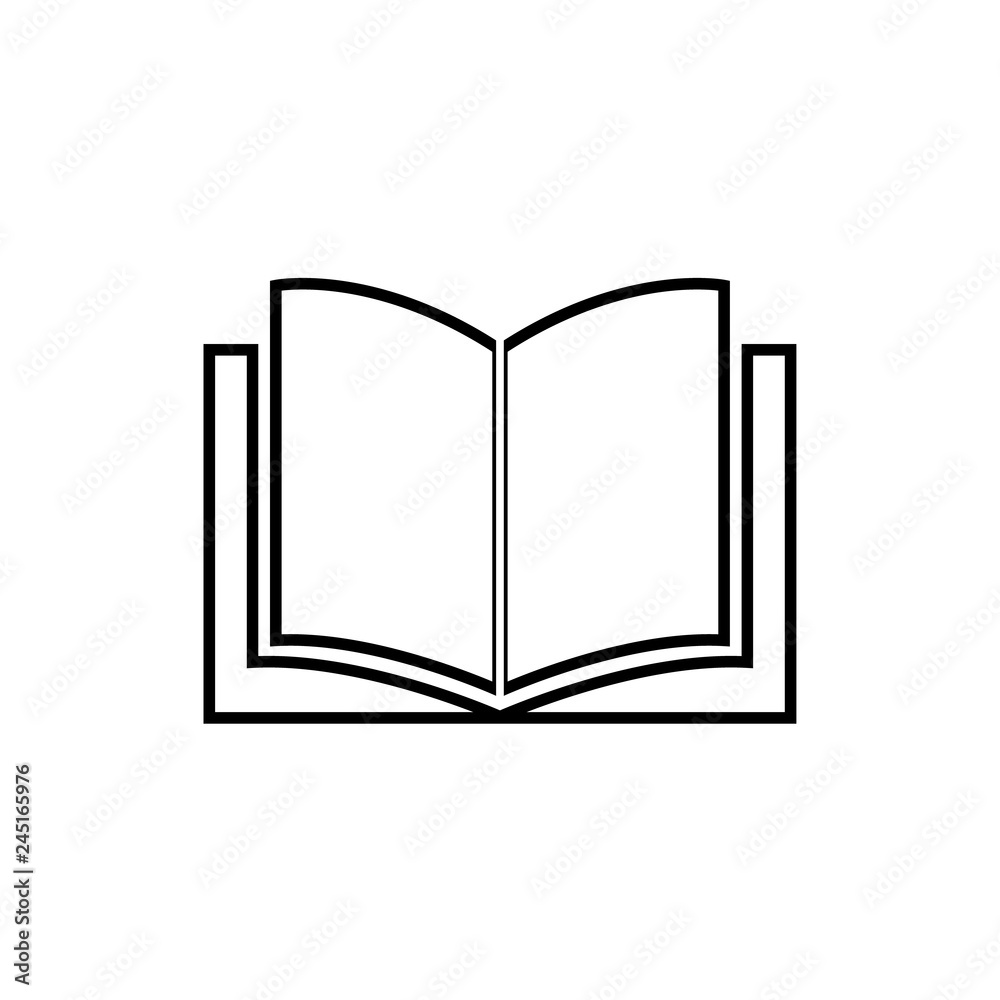 line book Icon, logo on white background line book Icon, logo on white background