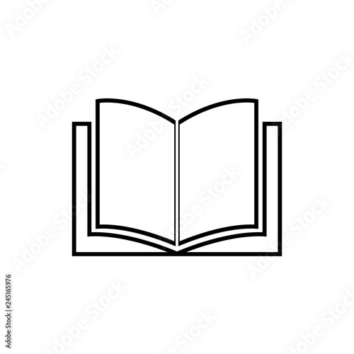 line book Icon, logo on white background