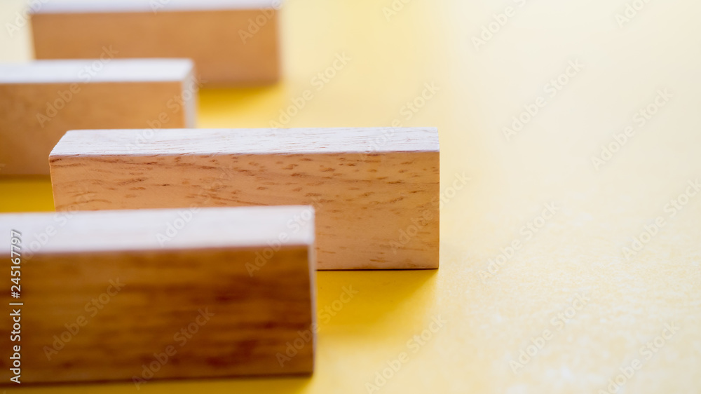 arranging wood block stacking close up.Business concept growth success process.