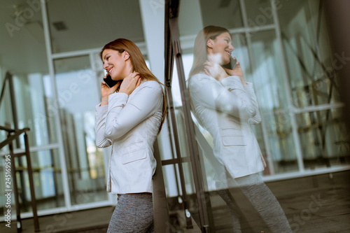 Businesswoman talking over the phone