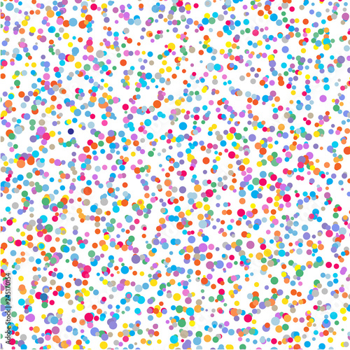  The bright colorful  dots on a white background. 