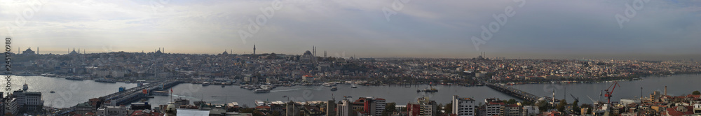 A Panorama of Istanbul as Seen from Galata Tower