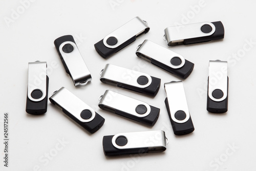 Black USB flash drive