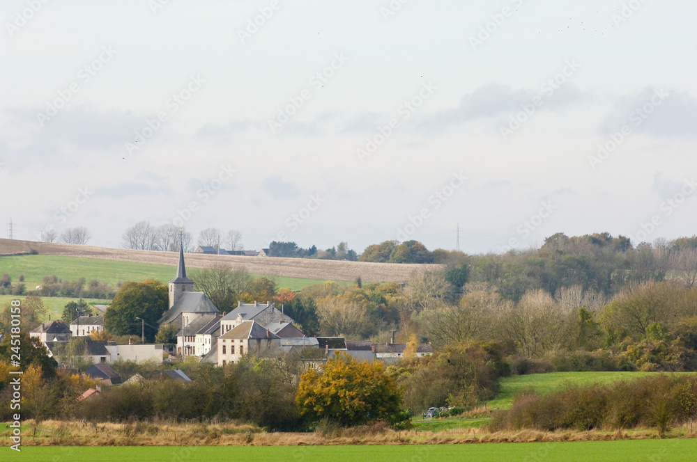 Fototapeta premium environnement village vert campagne