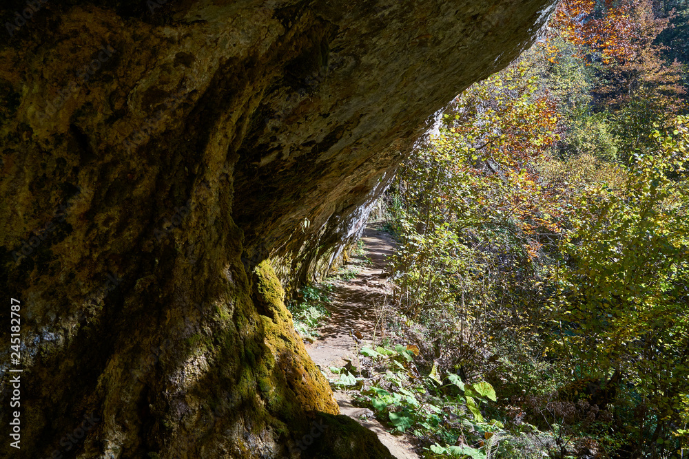 Image of a hiking trail in the mountains.