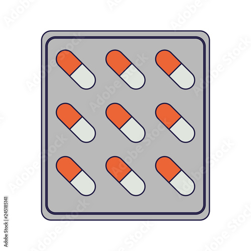 Medicine tablets symbol