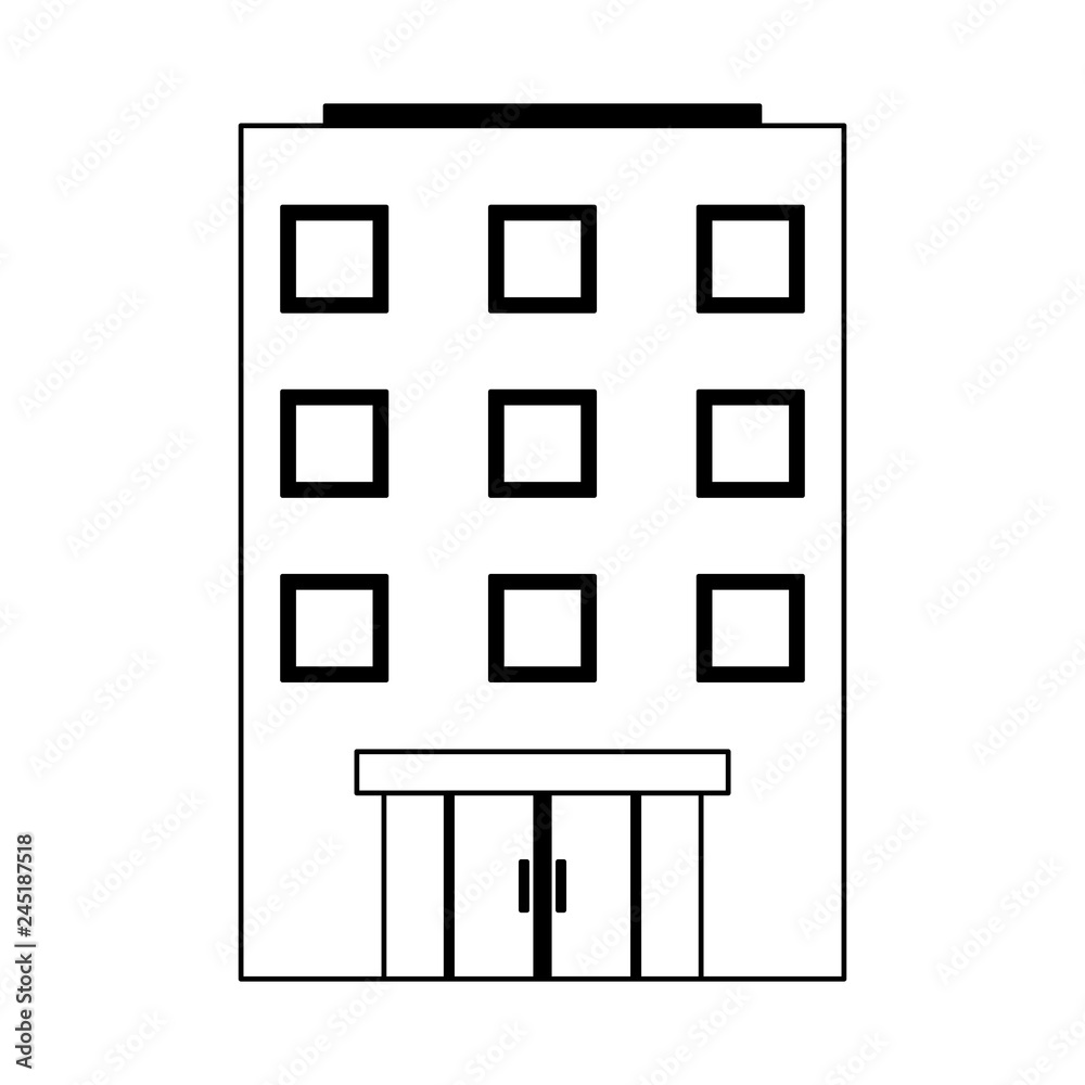 Building company real estate black and white Building company real estate black and white