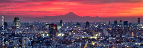 Tokyo Panorama bei Sonnenuntergang