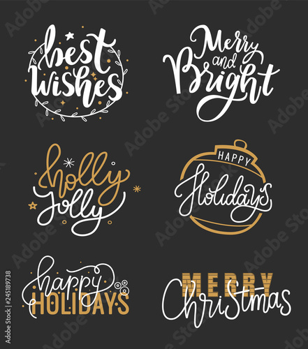 Happy Holidays, Best Wishes Merry Bright Christmas