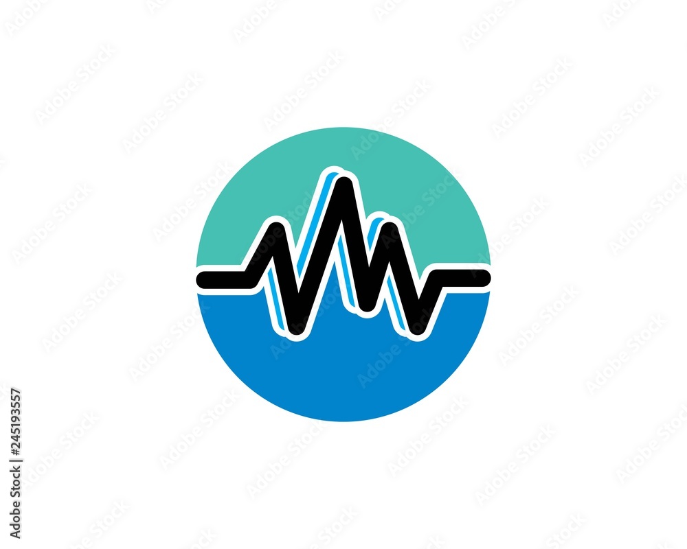 sound wave ilustration logo vector icon