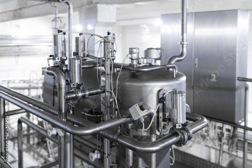 Modern industry equipment at factory manufacture background