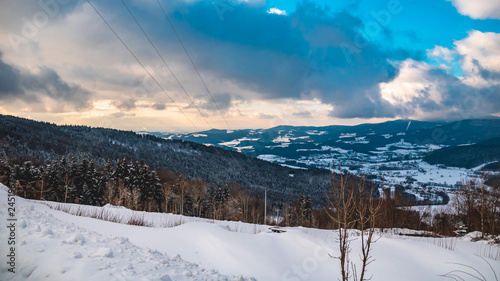 Beautiful winter view near the Brotjacklriegl summit-Langfurt-Bavarian Forest-Bavaria-Germany