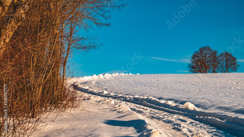 Beautiful winter view near Tittling-Bavarian Forest-Bavaria-Germany