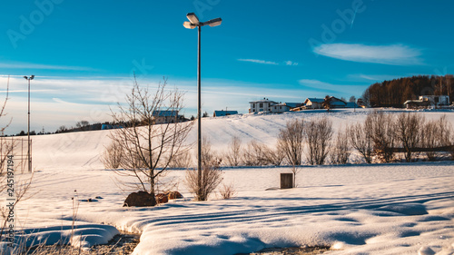 Beautiful winter view near Tittling-Bavarian Forest-Bavaria-Germany photo