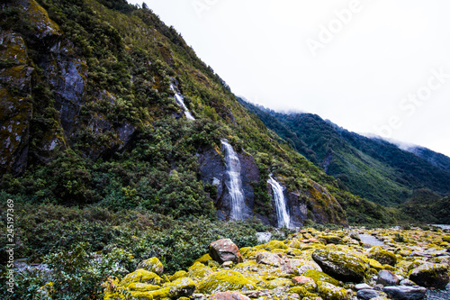 waterfall in mountains
