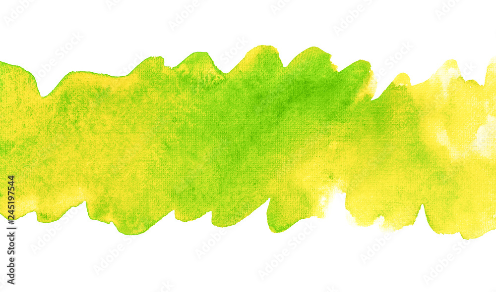 Obraz texture watercolor background. stripe leaf for design is yellow green.