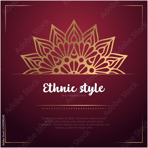 Gold background with mandala