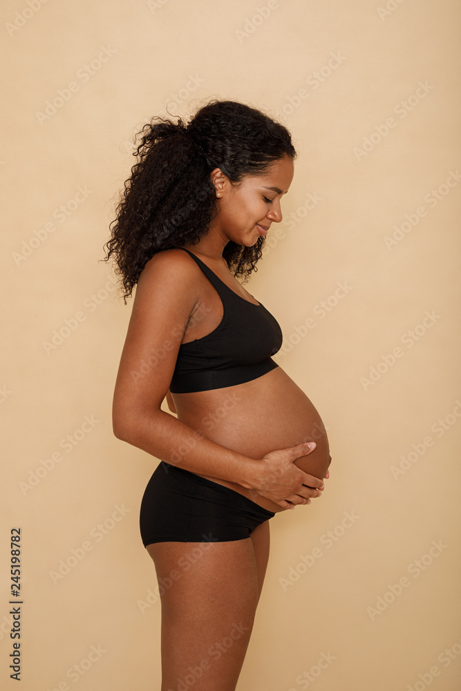 Female With Breast Size D Lateral View Stock Photo, Picture and