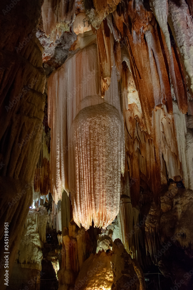 A shot inside the Cuevas del Aguila stalactite cave in Avila, Spain Stock  Photo | Adobe Stock