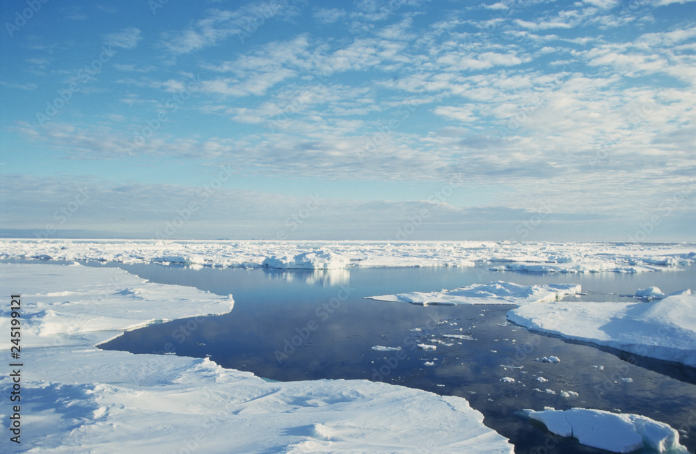 Antarctica; the icebreaker does its work