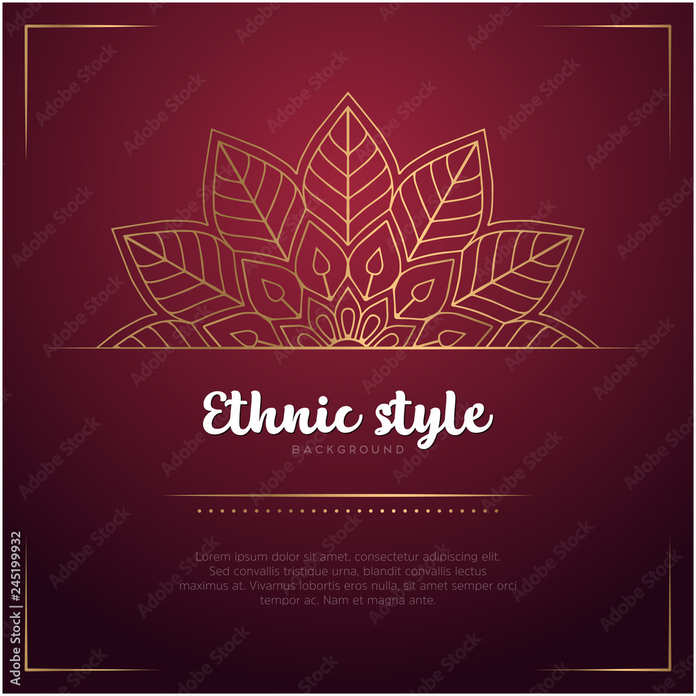 Gold background with mandala Gold background with mandala