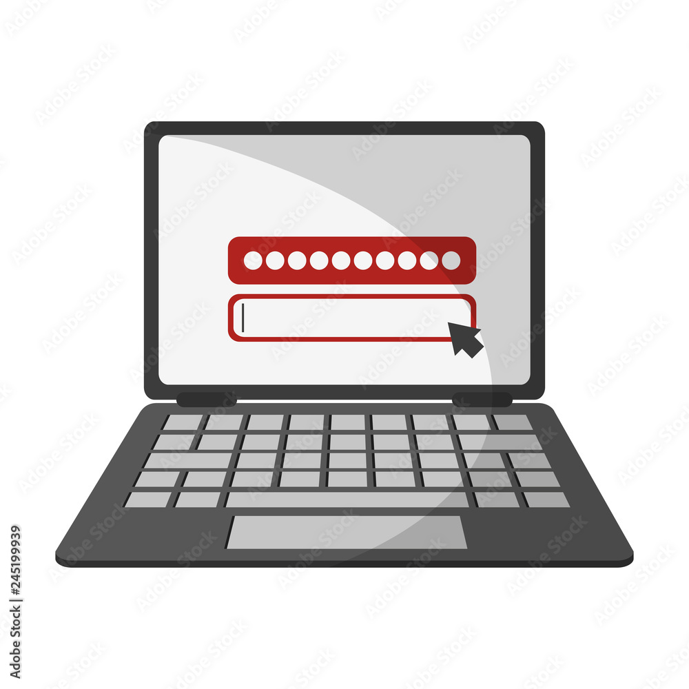 laptop with password on screen laptop with password on screen