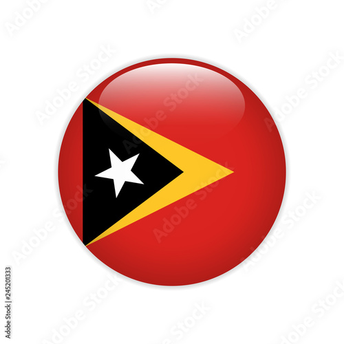 Free Download East Timor flag on button - GFXLoad