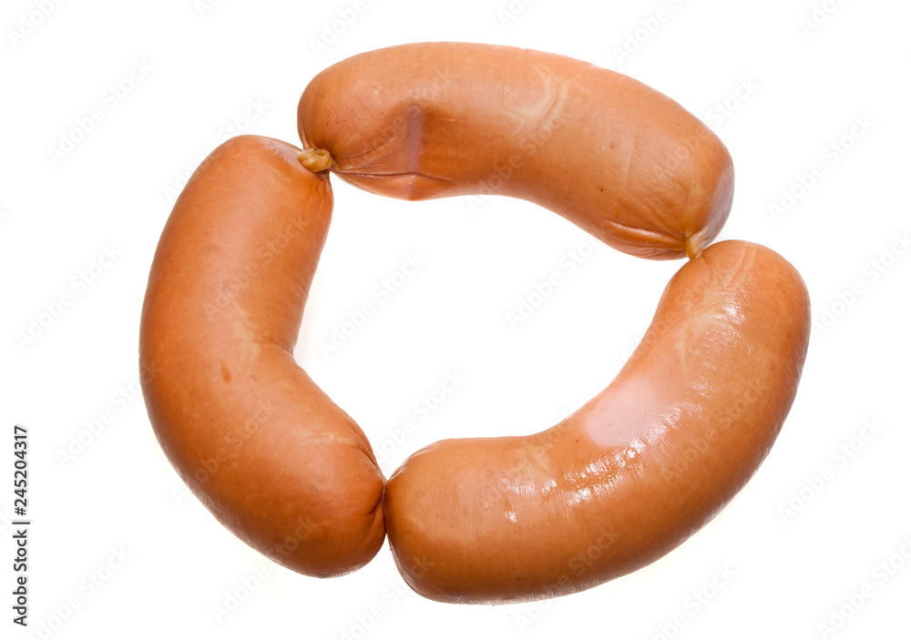 sausage isolated on white background sausage isolated on white background