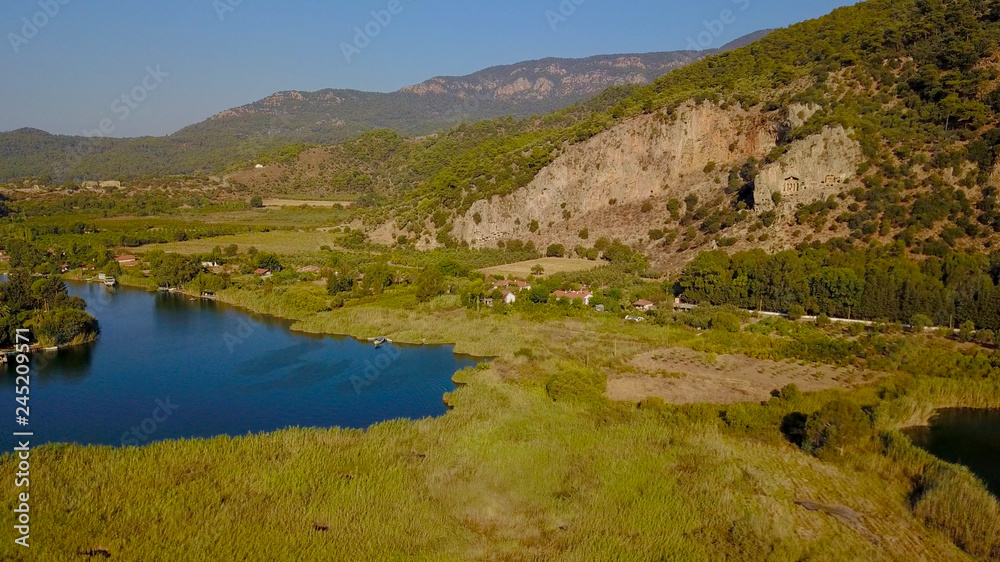 Fototapeta premium reeds and river flowing