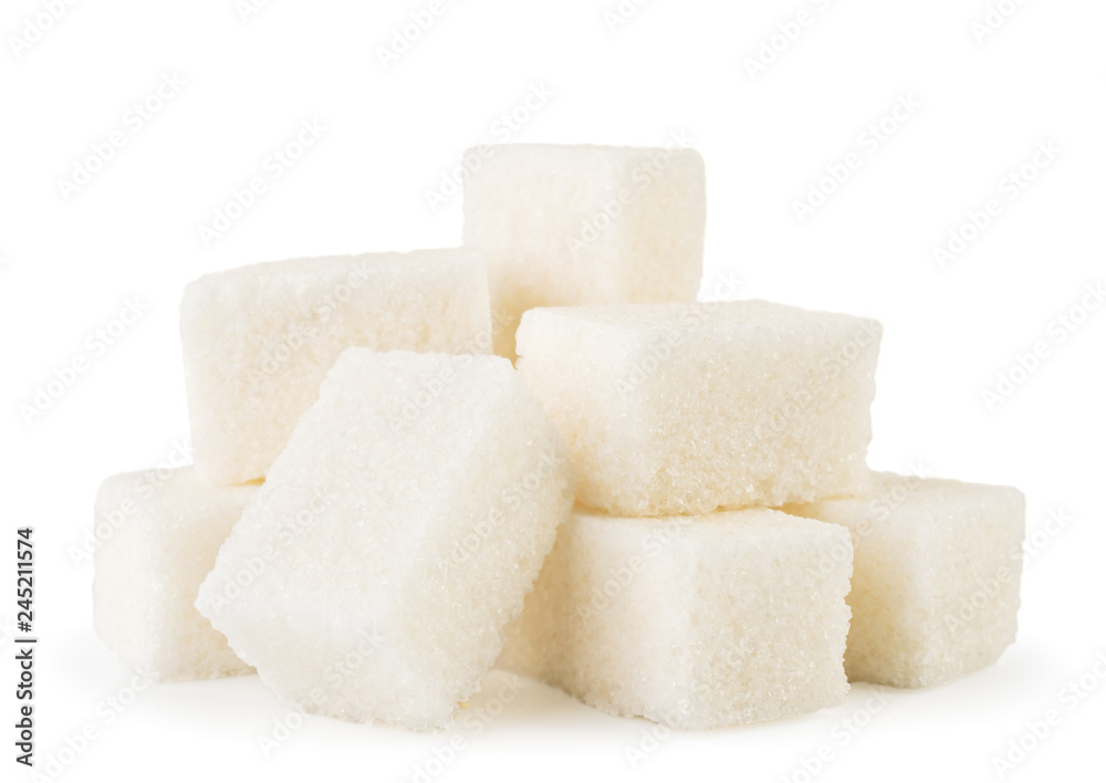 Heap of refined sugar close up on a white. Isolated. Heap of refined sugar close up on a white. Isolated.