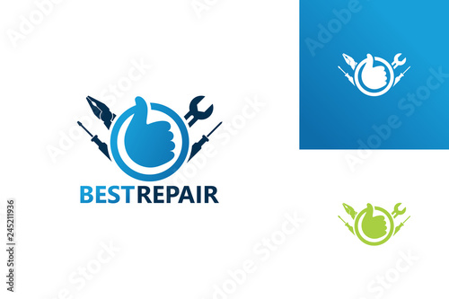 Best Repair Logo Template Design Vector, Emblem, Design Concept, Creative Symbol, Icon